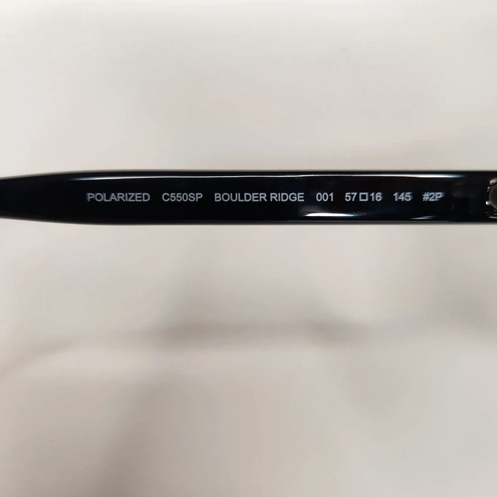 COLUMBIA Boulder Ridge Rectangular Sunglasses Men Black Smoke Marchon C550SP New